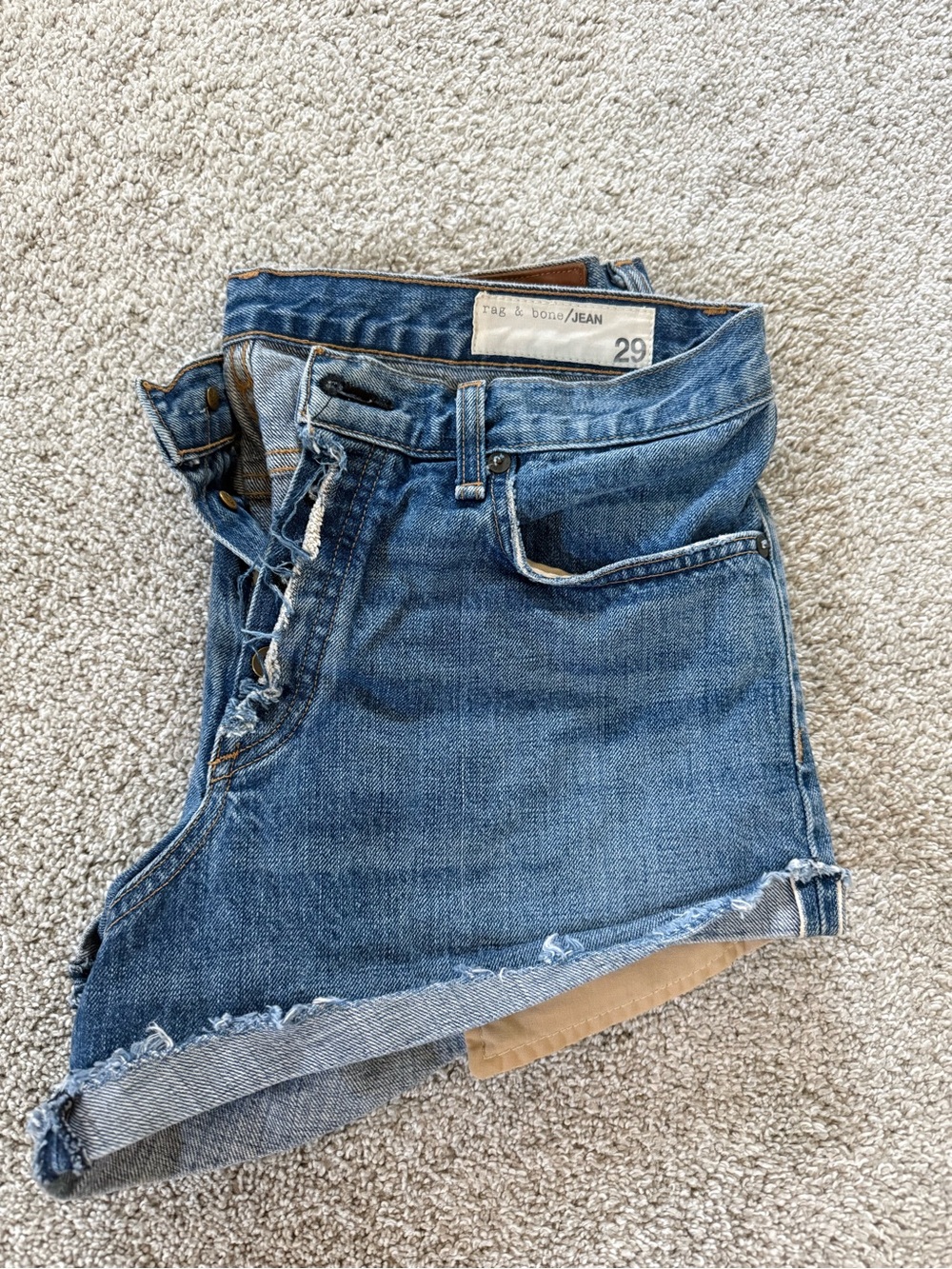 (LIKE NEW) rag & bone Denim Shorts with Raw Edge